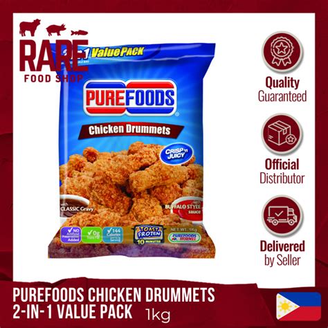 PUREFOODS CHICKEN DRUMMETS 1KG 2 IN 1 VALUE PACK Lazada PH