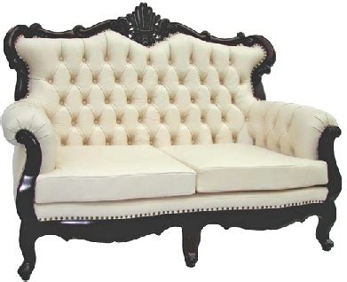 Queen Anne style Leather Sofa