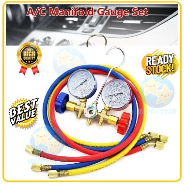 HIGH QUALITY Aircond Meter Set Manifold R410a R32 R22 R134A Air Cond