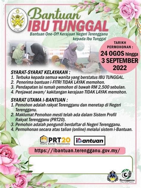 Permohonan Bantuan Ibu Tunggal Kerajaan Negeri Terengganu