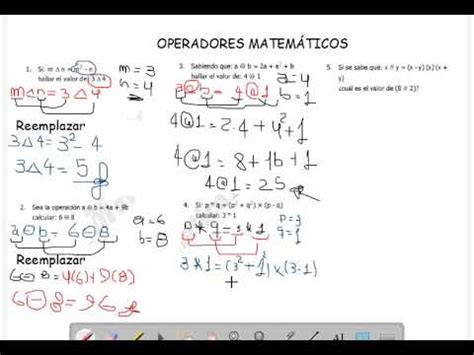 OPERADORES MATEMATICOS YouTube