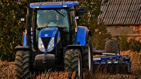 Talerzowanie Po Rzepaku 2020New Holland T6070 Rolmako Smerf W Akcji