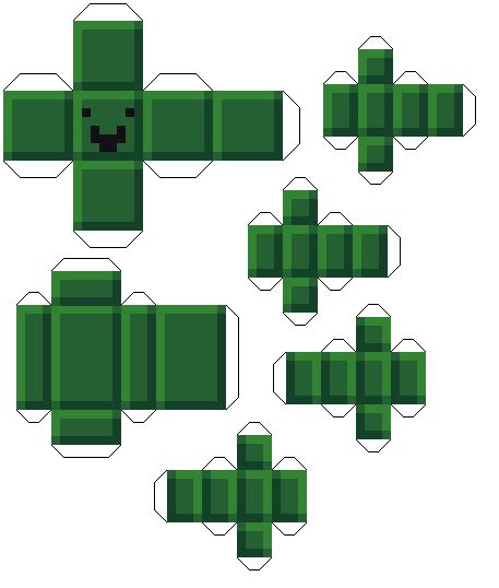 Creepers Tiny Pixels Pixel Papercraft