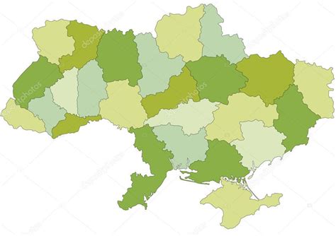 Mapa Pol Tico Editable Altamente Detallado Con Capas Separadas Ucrania