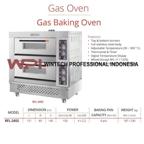 Jual Getra RFL 24SS RFL 24SS Oven 2 Deck 4 Loyang Gas Baking Oven