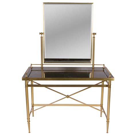 Brass And Glass Vanity Table At 1stdibs