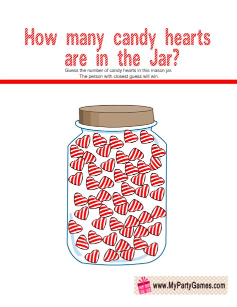 Guess How Many Candy In The Jar Free Printable Printable Templates