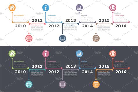 Illustrator Timeline Template Free