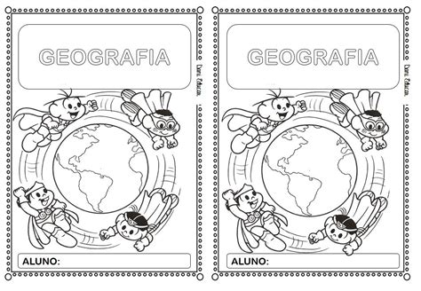 Capa Para Caderno De Geografia Educação E Transformação Capa De