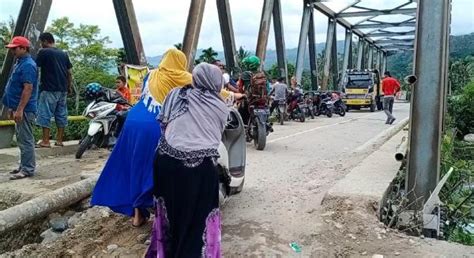 Oprit Jembatan Penghubung Desa Mamas Aceh Tenggara Kembali Amblas