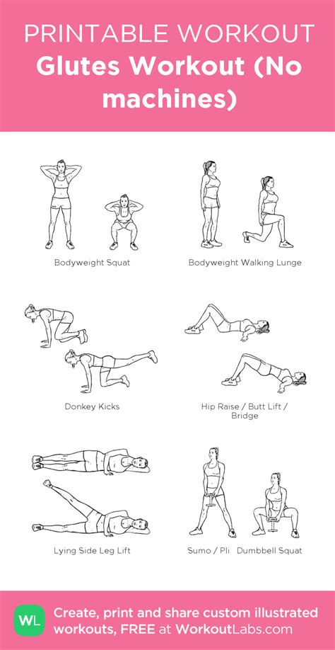 Glutes Workout No Machines My Visual Workout Created At Workoutlabs