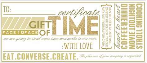 The Advent Conspiracy + Gift of Time Certificate | In Honor Of Design