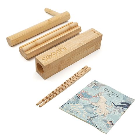 Sooshi Appareil Sushi Maki Facile Coffret Cadeau Avec Baguettes Et