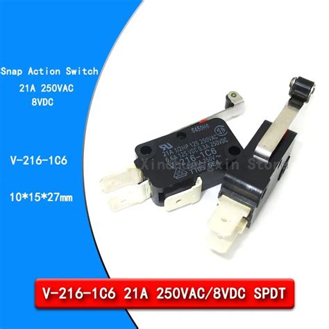 Microinterruptor V 216 1C6 de acción a presión interruptor de límite