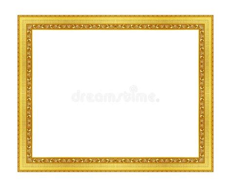 Antigo Do Quadro Do Ouro Isolado No Branco Imagem De Stock Imagem De