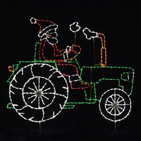 Large Christmas Outdoor Indoor Animated Santa On Tractor Holiday