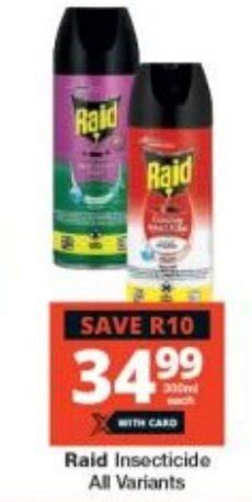 Raid Insecticide All Variants Offer At Checkers