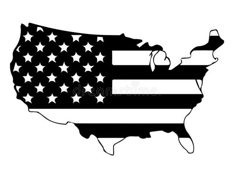 Clipart Black And White American Flag - Pizenia