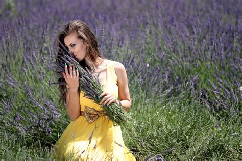 Free Images Nature Plant Girl Field Lawn Meadow Flower Model