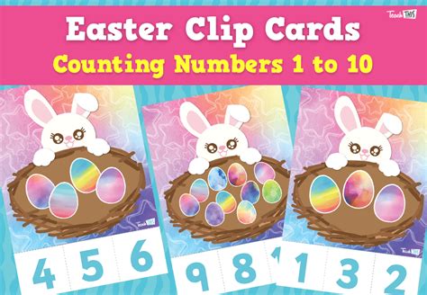 Easter Count And Clip Cards Teacher Resources And Classroom Games Teach This