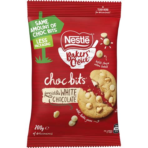 Nestle Bakers Choice White Choc Bits 200g Woolworths