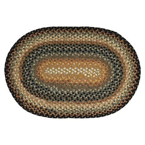 Country Cotton Braided Area Throw Rugs Oval Rectangle 20x30 - 8x10 Cocoa Bean