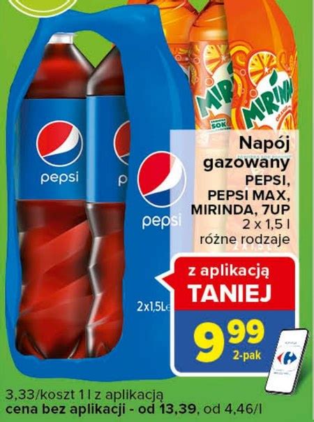 Pepsi Napój gazowany typu cola 2 x 1 25 l promocja Carrefour Express