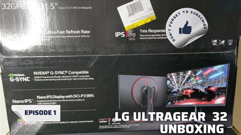 Lg Ultra Gear 32 Inch Gaming Monitor Unboxing Youtube