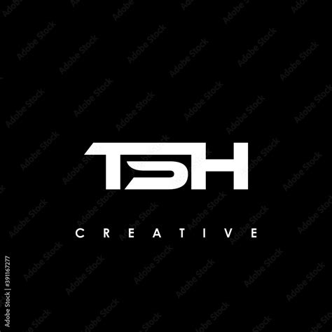 tsh letter initial logo design template vector illustration stock