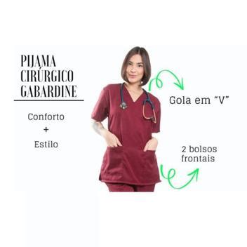 Blusa Scrub Pijama Cirurgico Nao Amassa Gabardine Unissex Sh Donna