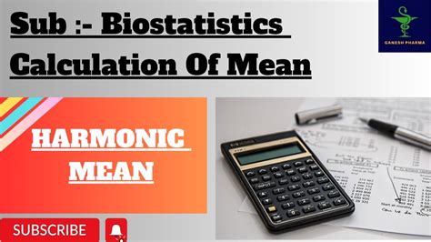 Calculation Of Harmonic Mean How To Calculate Harmonic Mean Biostatistics Youtube