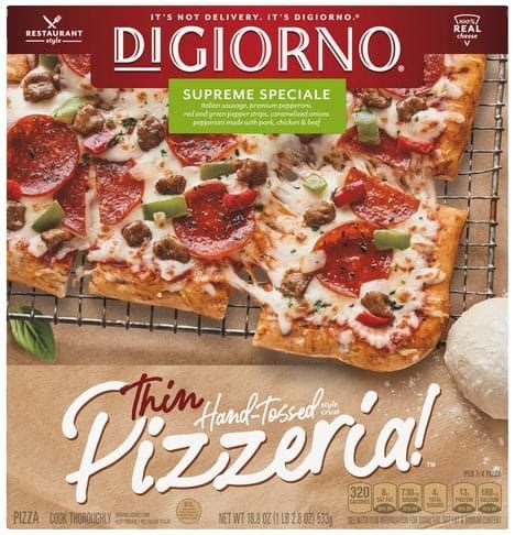 Digiorno Hand Tossed Style Thin Crust Supreme Speciale Pizza 18 8 Oz