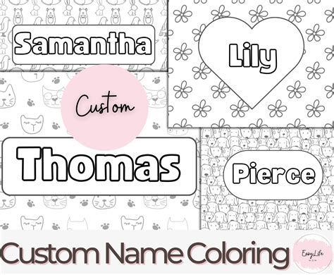 Custom Name Coloring, Coloring Sheet, Name Coloring Page, Name Practice ...