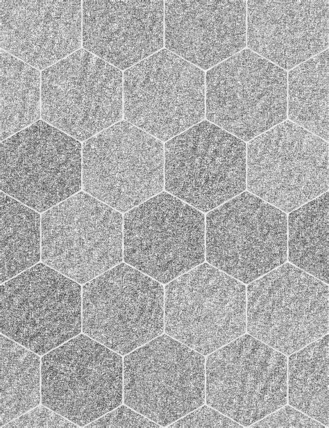 Grey Oxford Weave Hexagonal Architextures