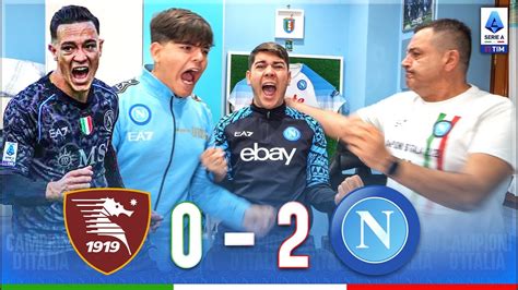 RASPAGOL SALERNITANA NAPOLI 0 2 LIVE REACTION NAPOLETANI YouTube