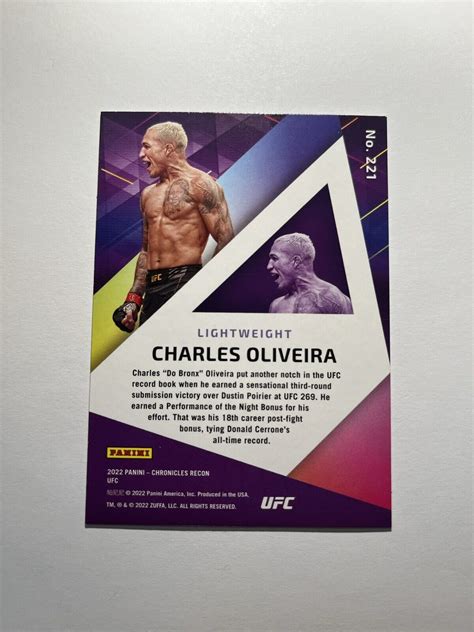 2022 Panini Chronicles UFC Recon Bronze 221 Charles Oliveira For