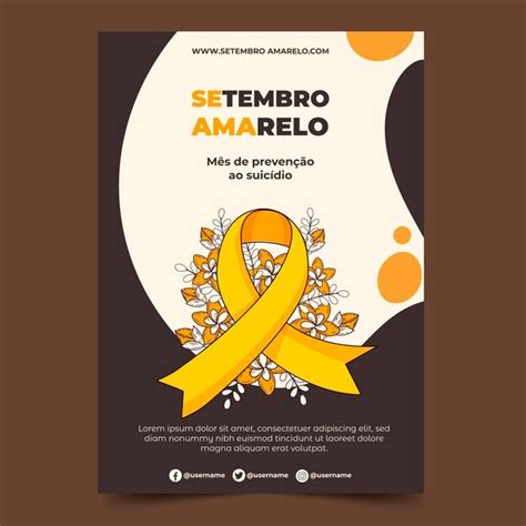 Free Vector Hand Drawn Vertical Poster Template For Yellow September