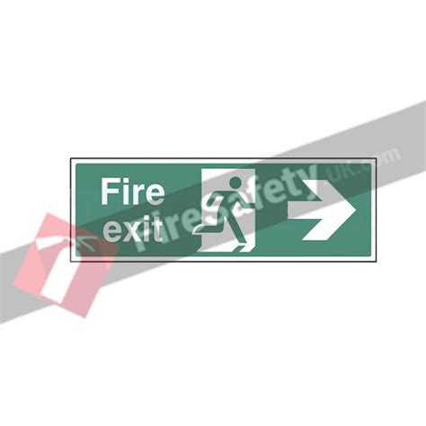 600mm X 200mm Rigid Fire Exit Right Sign Directional Fire Exit Sign Cs12004m