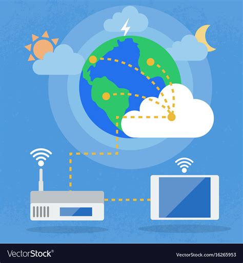 Big Data Cloud Computing Concept Royalty Free Vector Image