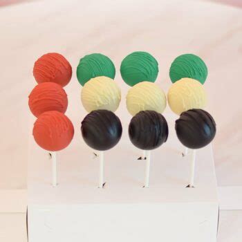 UAE flag cake pops - The House of Cakes Dubai