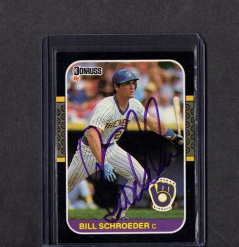 Donruss Vintage Card Signed Ip Auto Bill Schroeder Milwaukee