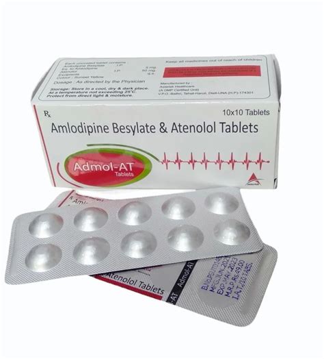 Amlodipine Besylate And Atenolol Tablets 2 5 Mg At Rs 100 Box In