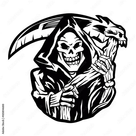 Grim Reaper Sign Stock Vector Adobe Stock