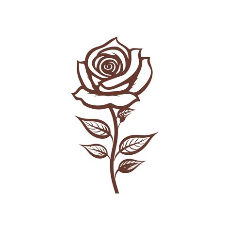 Rose Flower Logo Illustration Vector Design Template 25885921 Vector