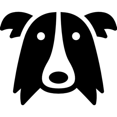 Border Collie Dog Head Free Vector Icon Designed By Freepik Silhouette