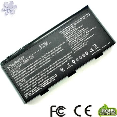 9Cell Notebook Li Ion Laptop Battery BTY M6D For MSI GT660 GT663 GT683