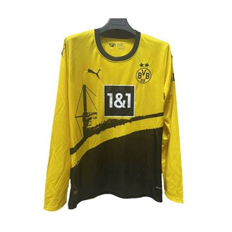 2023 2024 Dortmund Home Long Sleeve Soccer Jersey Team Soccer Jerseys