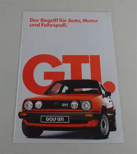 Prospectus Brochure Vw Golf Ii Gti Support Eur