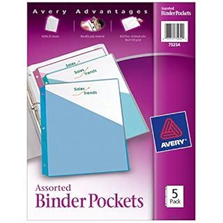 Binder Accessories Tab Set Avery Big Tab Two Pocket Insertable