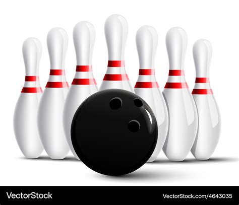 Bowling Pins And Bowling Ball Royalty Free Vector Image